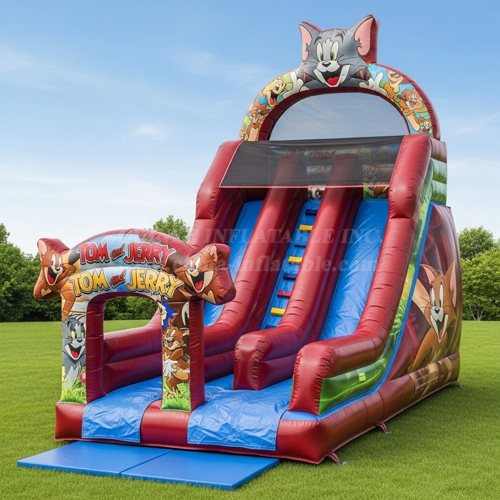 T8-8374 Tom And Jerry Theme Inflatable Dry Slide