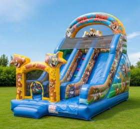 T8-8375 Tom And Jerry Theme Inflatable Dry Slide