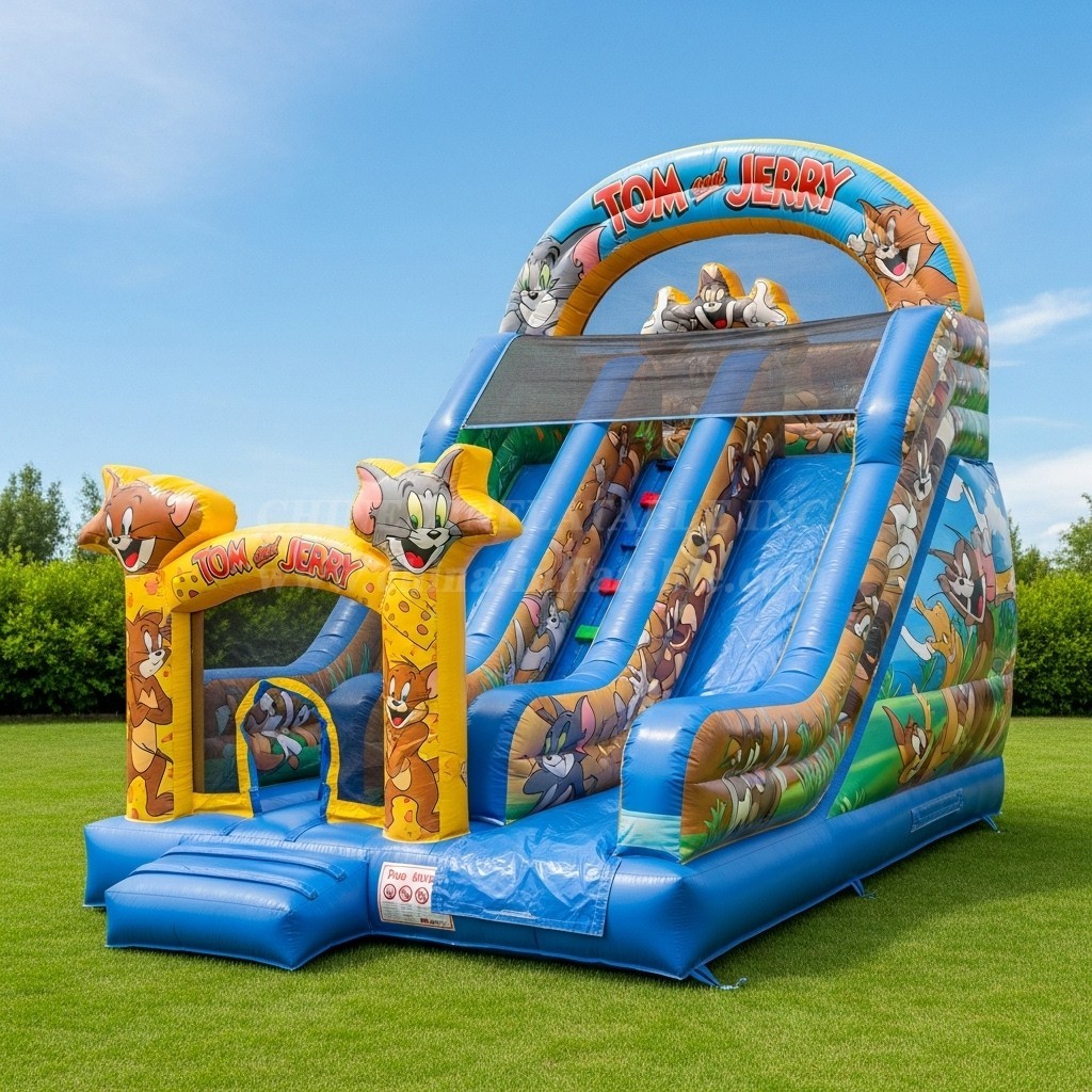 T8-8375 Tom And Jerry Theme Inflatable Dry Slide