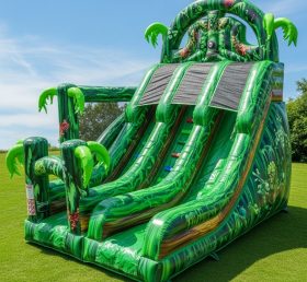 T8-8376 Toxic Theme Inflatable Dry Slide