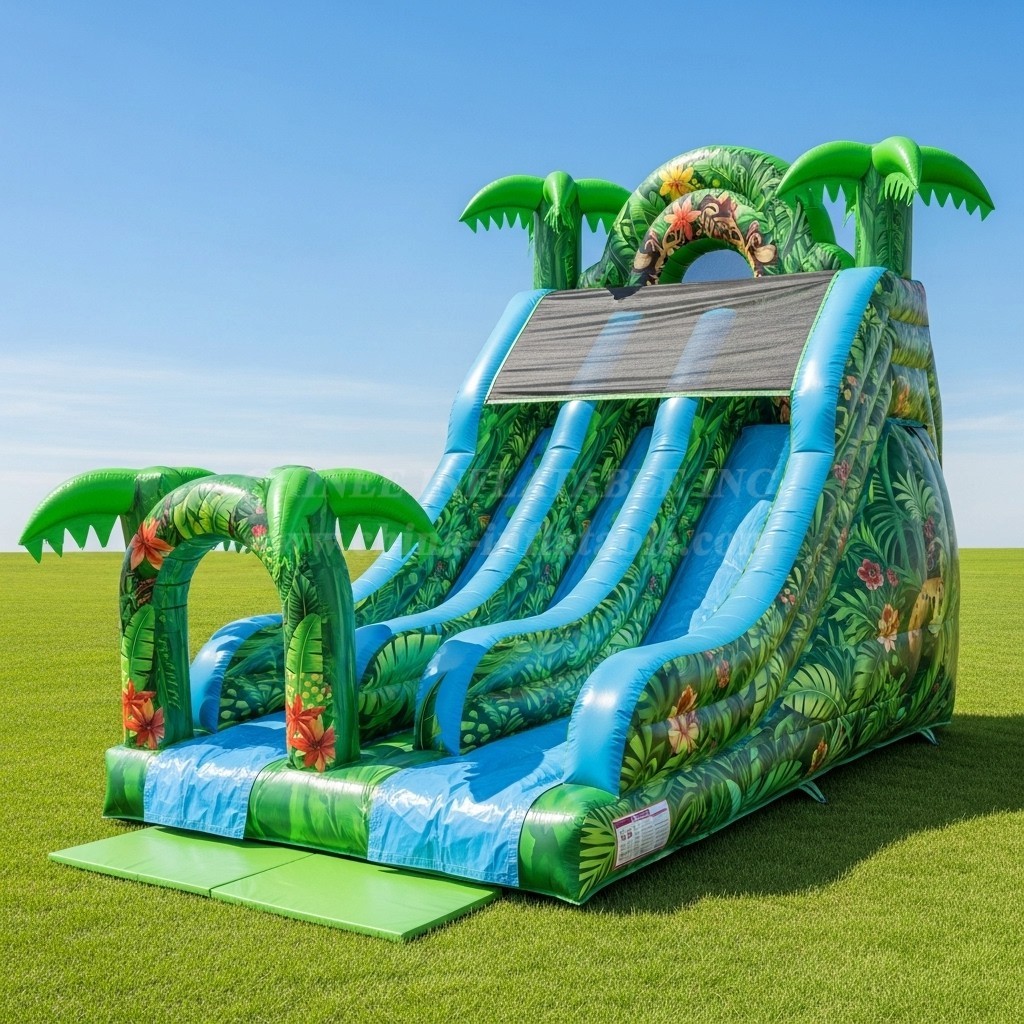 T8-8381 Tropical Theme Inflatable Dry Slide