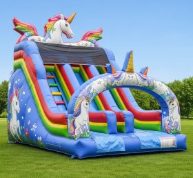 T8-8383 Unicorn Theme Inflatable Dry Slide
