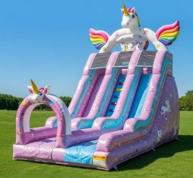T8-8384 Unicorn Theme Inflatable Dry Slide