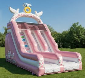 T8-8386 Weddings Theme Inflatable Dry Slide
