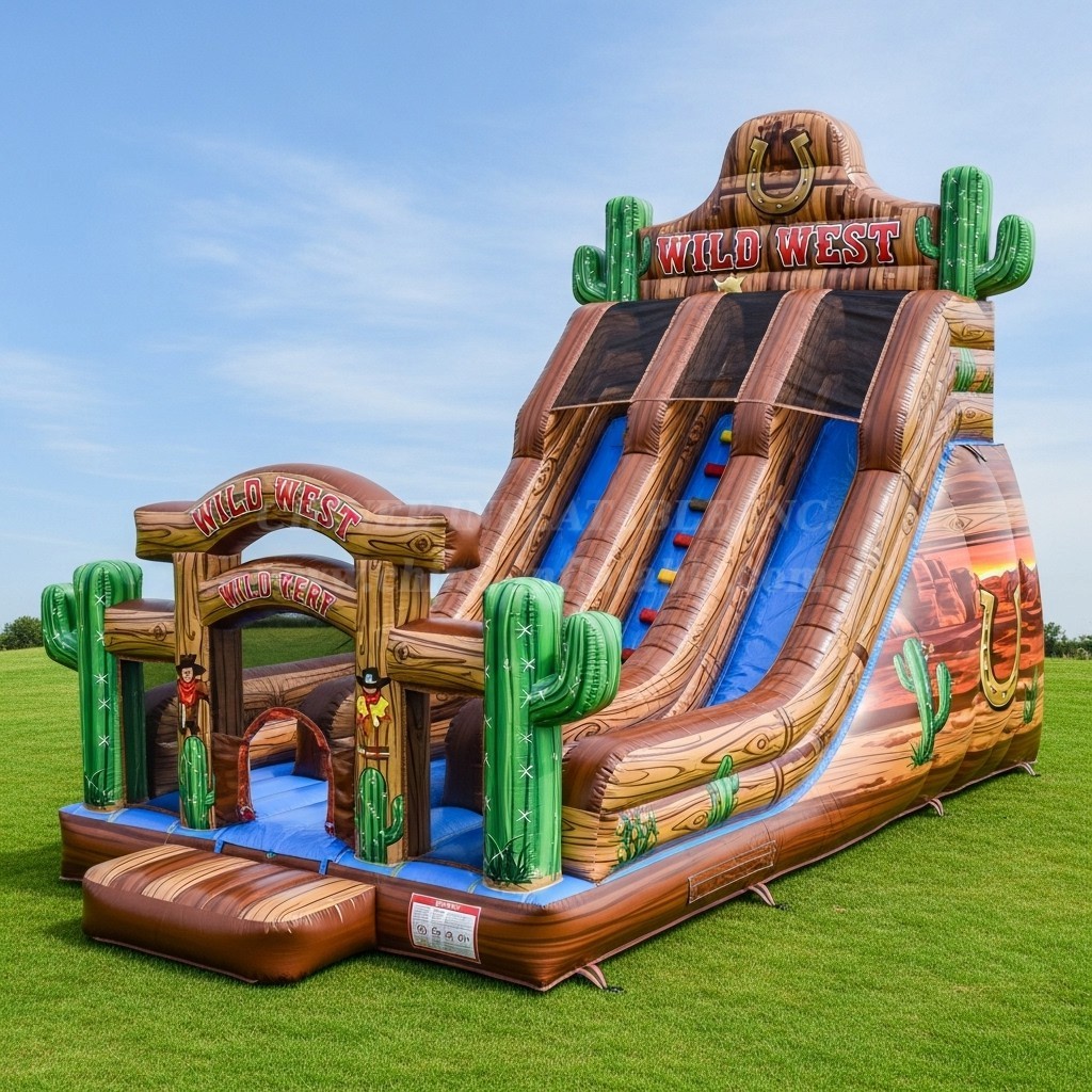 T8-8388 Wild West Theme Inflatable Dry Slide