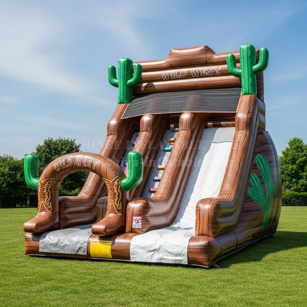 T8-8389 Wild West Theme Inflatable Dry Slide