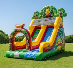 T8-8394 Winnie The Pooh Theme Inflatable Dry Slide