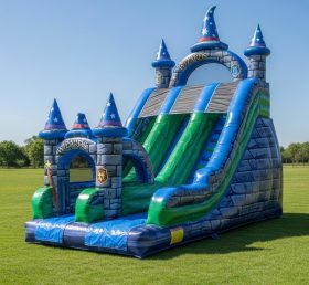 T8-8397 Wizard Theme Inflatable Dry Slide