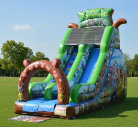 T8-8400 Zootopia Theme Inflatable Dry Slide
