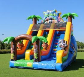 T8-8402 Zootopia Theme Inflatable Dry Slide
