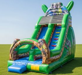 T8-8403 Zootopia Theme Inflatable Dry Slide