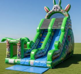 T8-8404 Zootopia Theme Inflatable Dry Slide