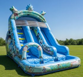 T8-8691 Rick And Morty Theme Inflatable Water Slide