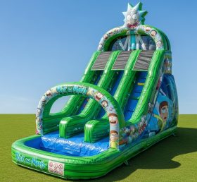 T8-8692 Rick And Morty Theme Inflatable Water Slide