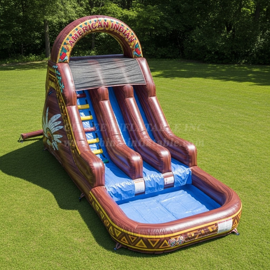 T8-8406 American Indian Theme Inflatable Water Slide