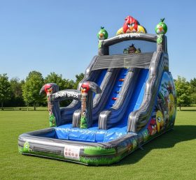 T8-8600 Angry Birds Theme Inflatable Water Slide