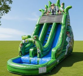 T8-8412 Ben 10 Theme Inflatable Water Slide