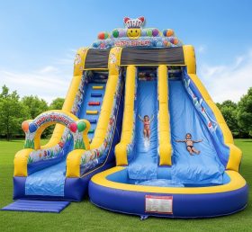 T8-8413 Birthdays Theme Inflatable Water Slide