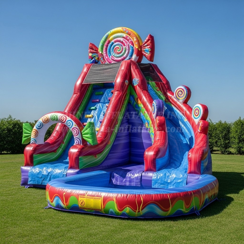 T8-8421 Candy Theme Inflatable Water Slide