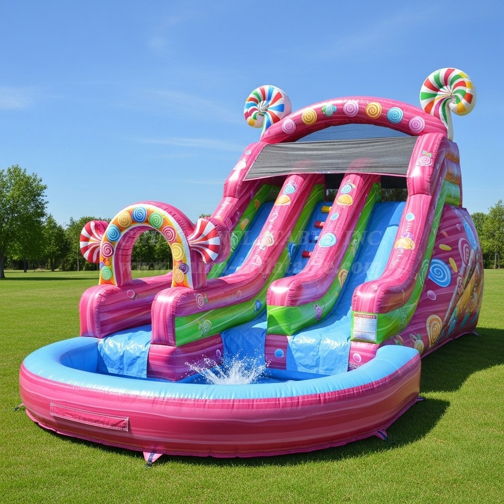 T8-8422 Candy Theme Inflatable Water Slide