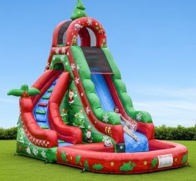 T8-8425 Christmas Theme Inflatable Water Slide