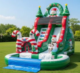 T8-8426 Christmas Theme Inflatable Water Slide