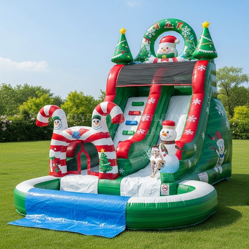 T8-8426 Christmas Theme Inflatable Water Slide