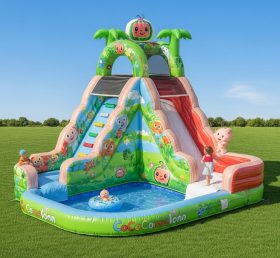 T8-8430 Cocomelon Theme Inflatable Water Slide