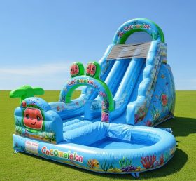 T8-8604 Cocomelon Theme Inflatable Water Slide