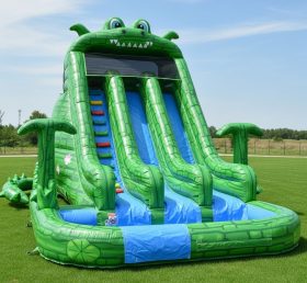 T8-8431 Crocodile Theme Inflatable Water Slide