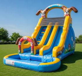 T8-8435 Dog Theme Inflatable Water Slide