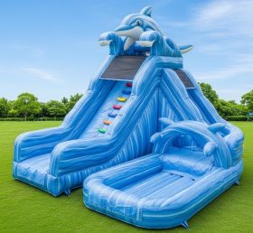 T8-8606 Dolphin Theme Inflatable Water Slide