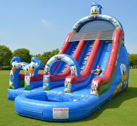 T8-8438 Donald Duck Theme Inflatable Water Slide