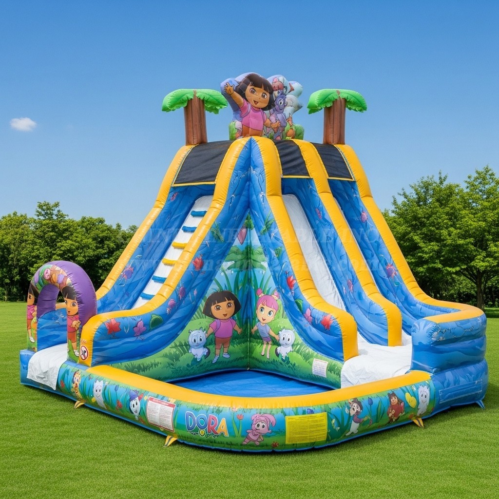 T8-8440 Dora Theme Inflatable Water Slide