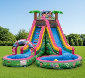 T8-8607 Dora Theme Inflatable Water Slide