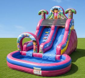 T8-8610 Dora Theme Inflatable Water Slide