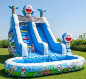 T8-8442 Doraemon Theme Inflatable Water Slide