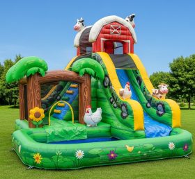 T8-8447 Farm Theme Inflatable Water Slide