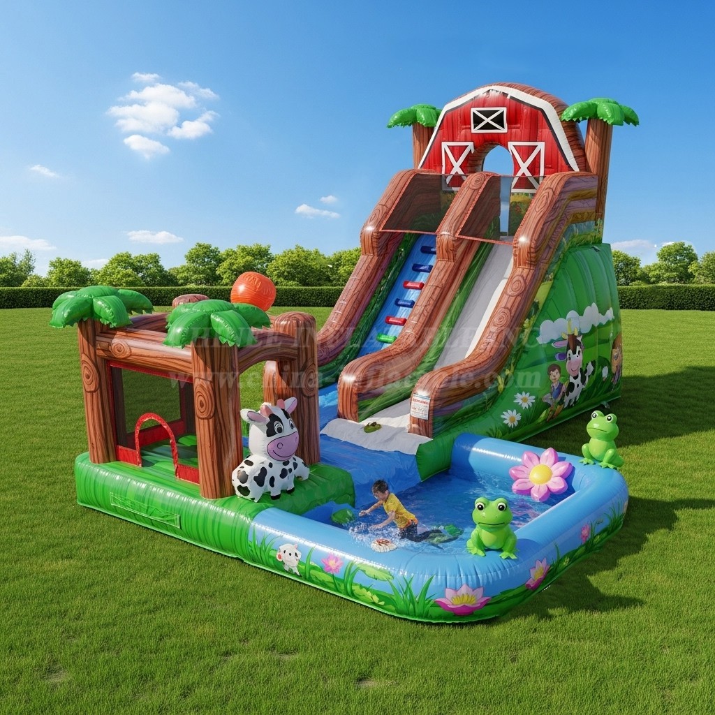 T8-8612 Farm Theme Inflatable Water Slide