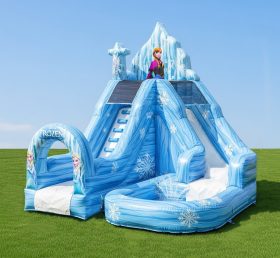 T8-8454 Frozen Theme Inflatable Water Slide