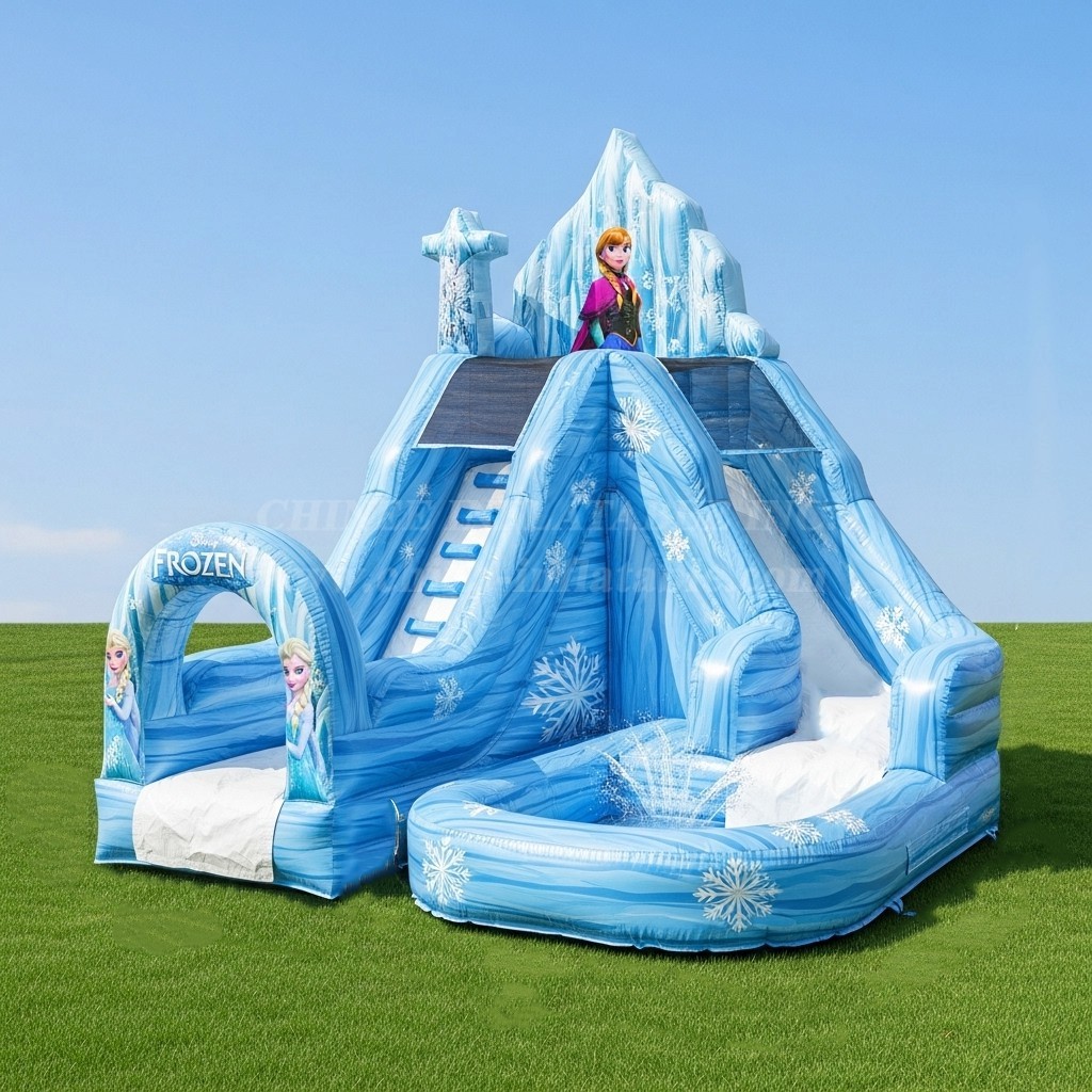 T8-8454 Frozen Theme Inflatable Water Slide