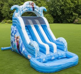 T8-8615 Frozen Theme Inflatable Water Slide
