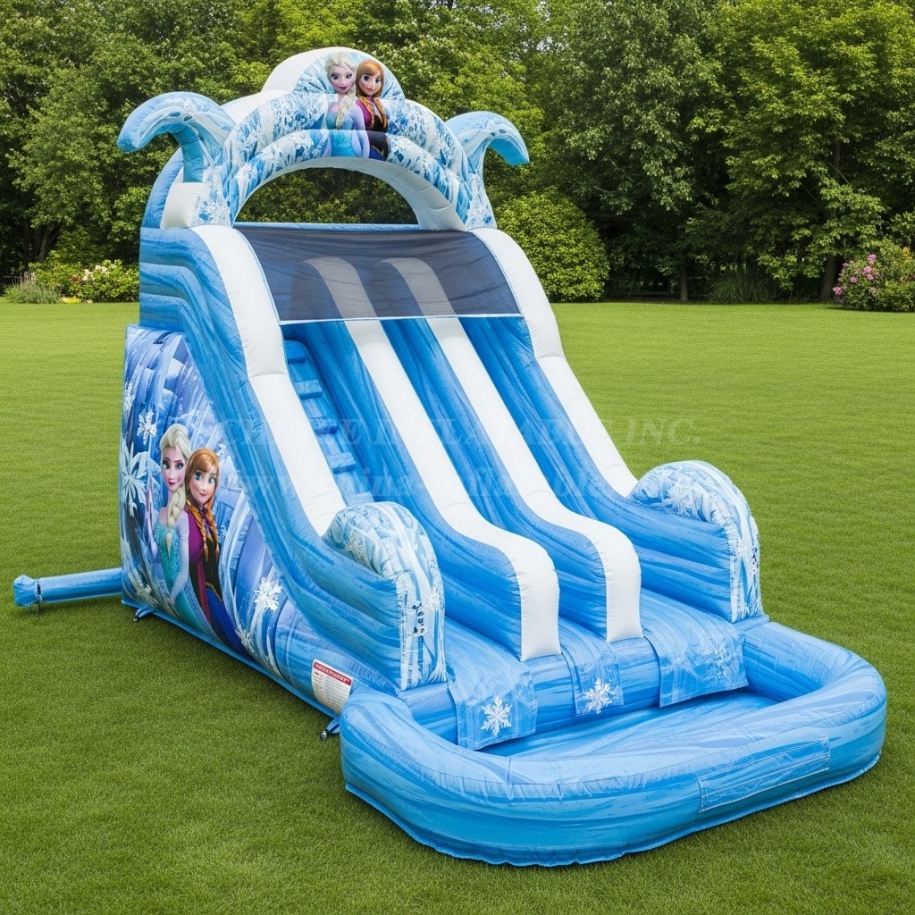 T8-8615 Frozen Theme Inflatable Water Slide