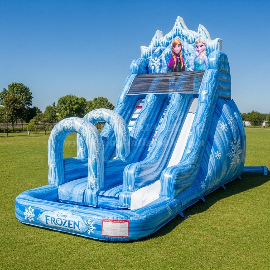 T8-8616 Frozen Theme Inflatable Water Slide