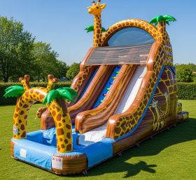 T8-8618 Giraffe Theme Inflatable Water Slide