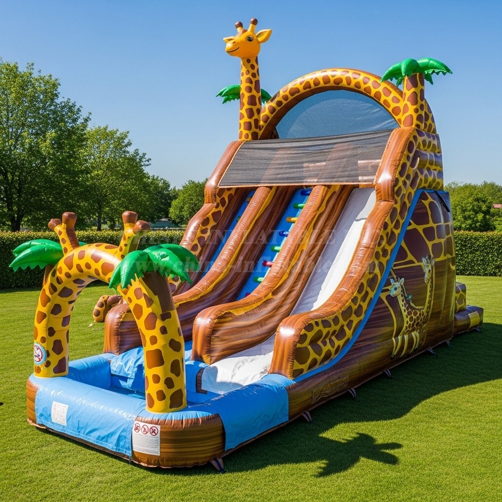 T8-8618 Giraffe Theme Inflatable Water Slide
