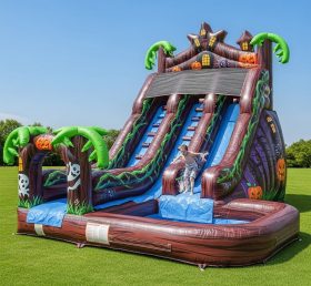 T8-8458 Halloween Theme Inflatable Water Slide