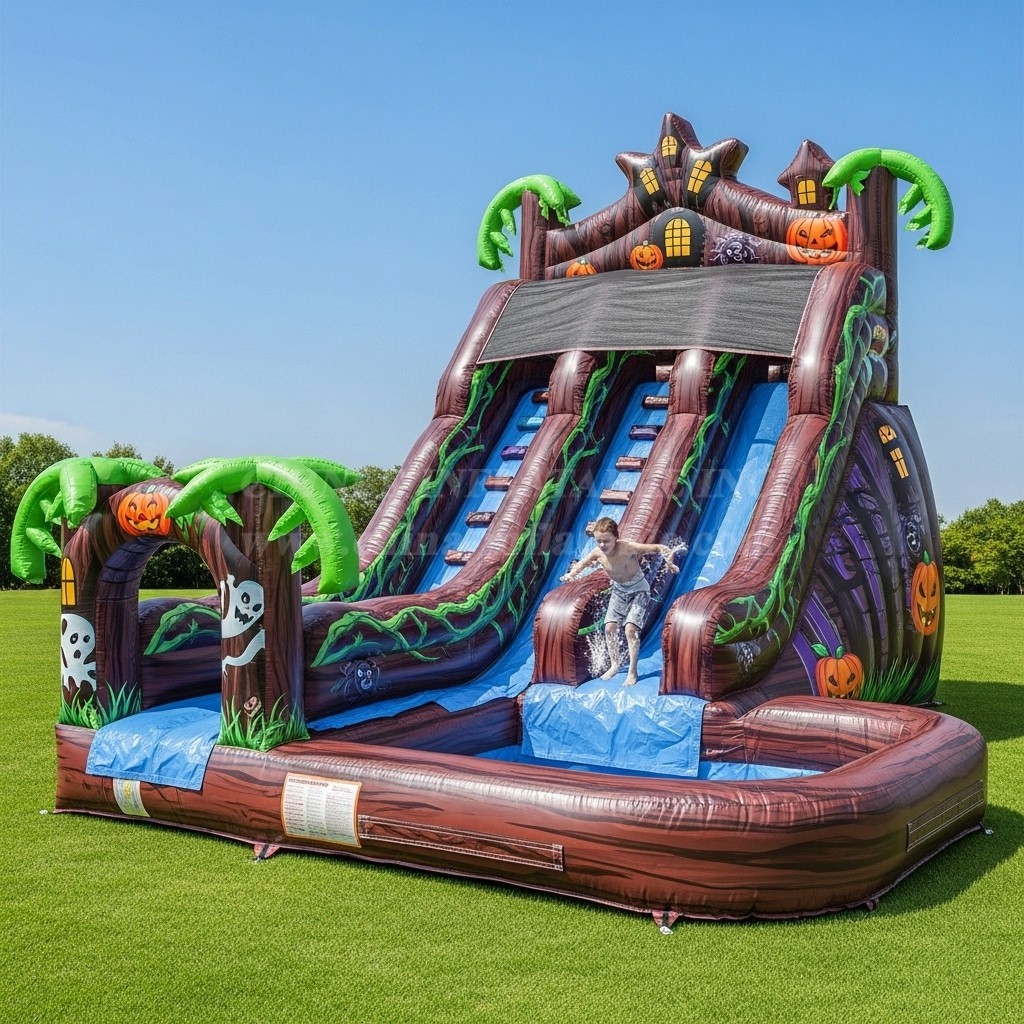 T8-8458 Halloween Theme Inflatable Water Slide