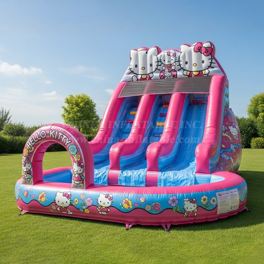 T8-8460 Hello Kitty Theme Inflatable Water Slide