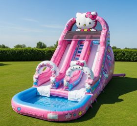 T8-8461 Hello Kitty Theme Inflatable Water Slide